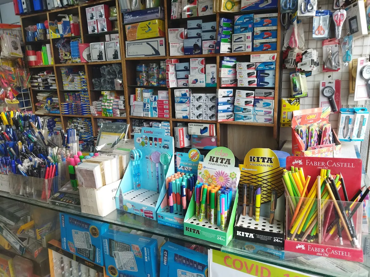 Stationery shelves at Laserline